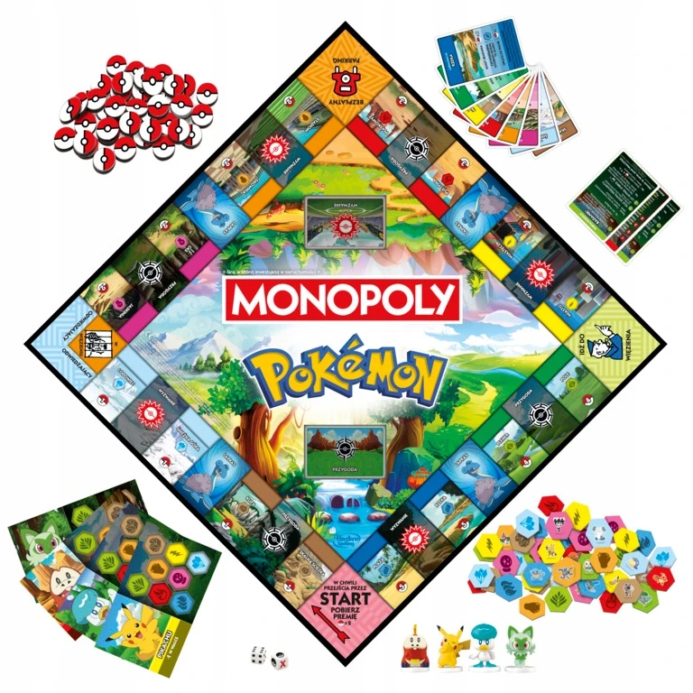 „Hasbro Monopoly Pokémon“ stalo žaidimas (lenkų kalba)