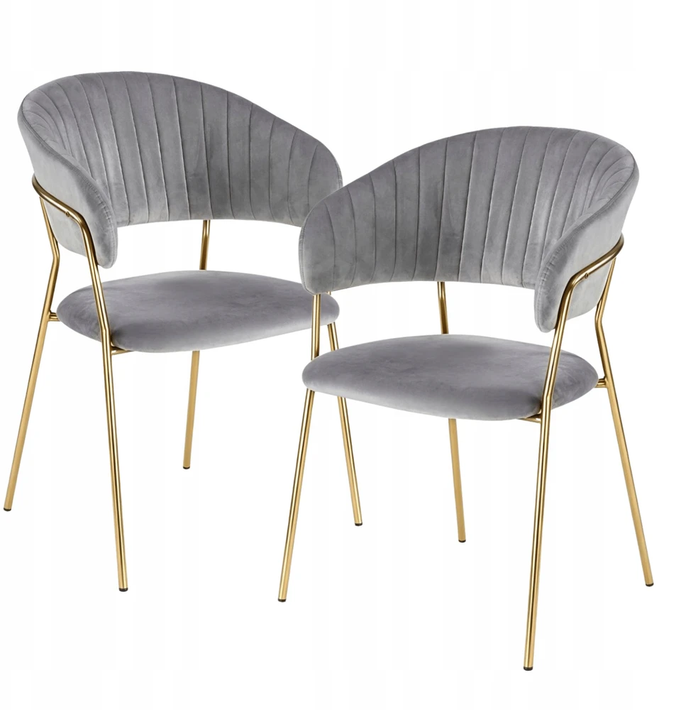 Monovo Glamour Modern Velvet kėdė valgomajam, Ash Pilkas HAVANA