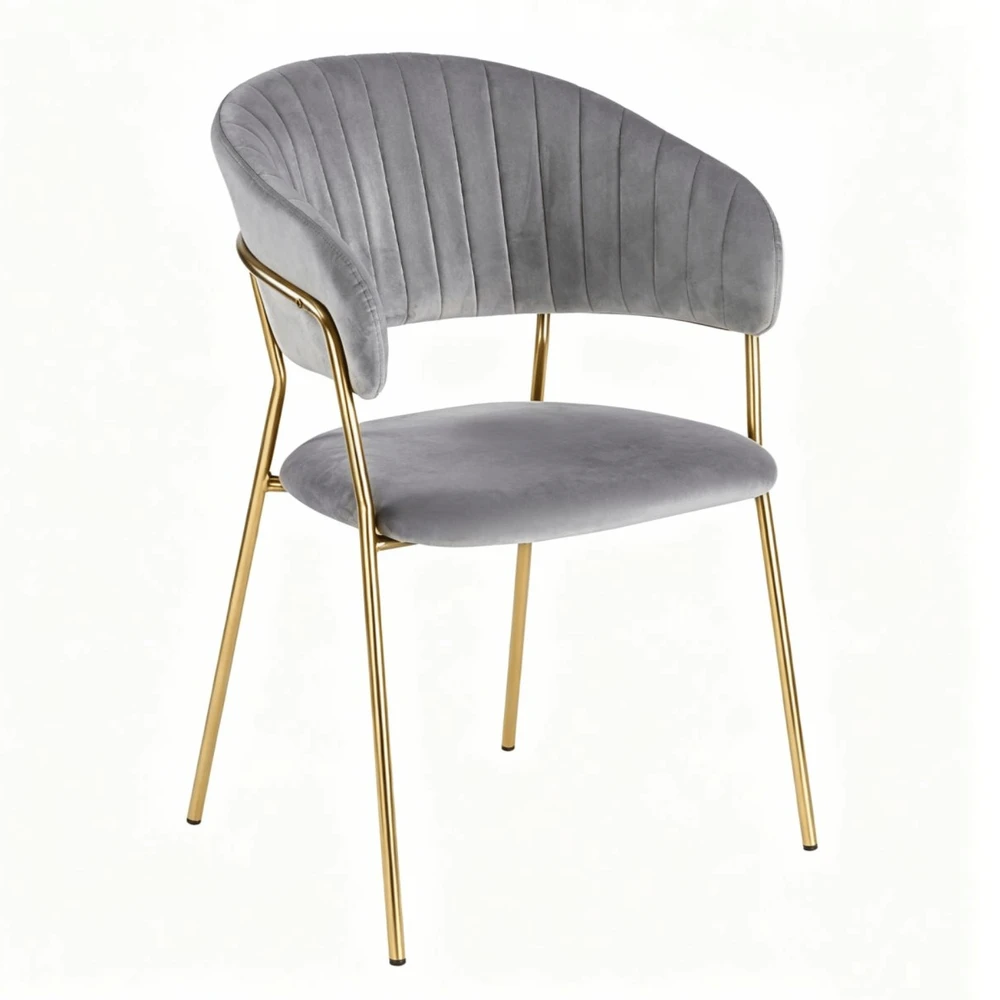 Monovo Glamour Modern Velvet kėdė valgomajam, Ash Pilkas HAVANA