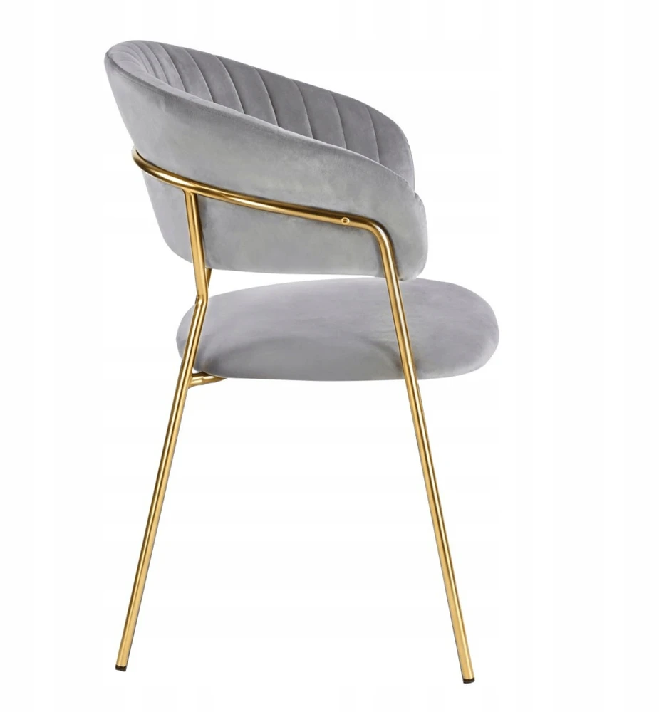 Monovo Glamour Modern Velvet kėdė valgomajam, Ash Pilkas HAVANA