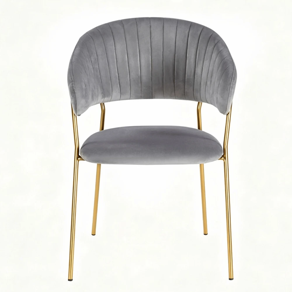 Monovo Glamour Modern Velvet kėdė valgomajam, Ash Pilkas HAVANA