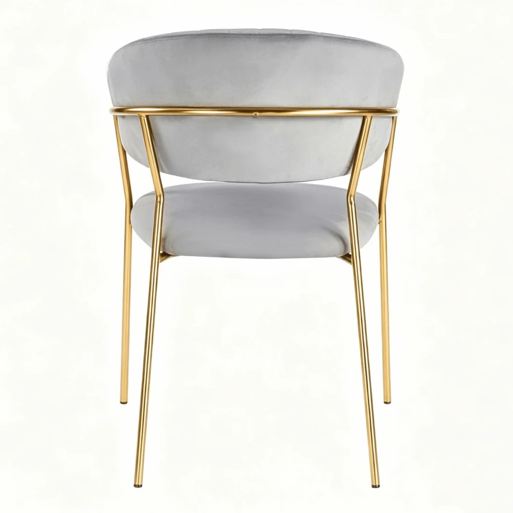 Monovo Glamour Modern Velvet kėdė valgomajam, Ash Pilkas HAVANA