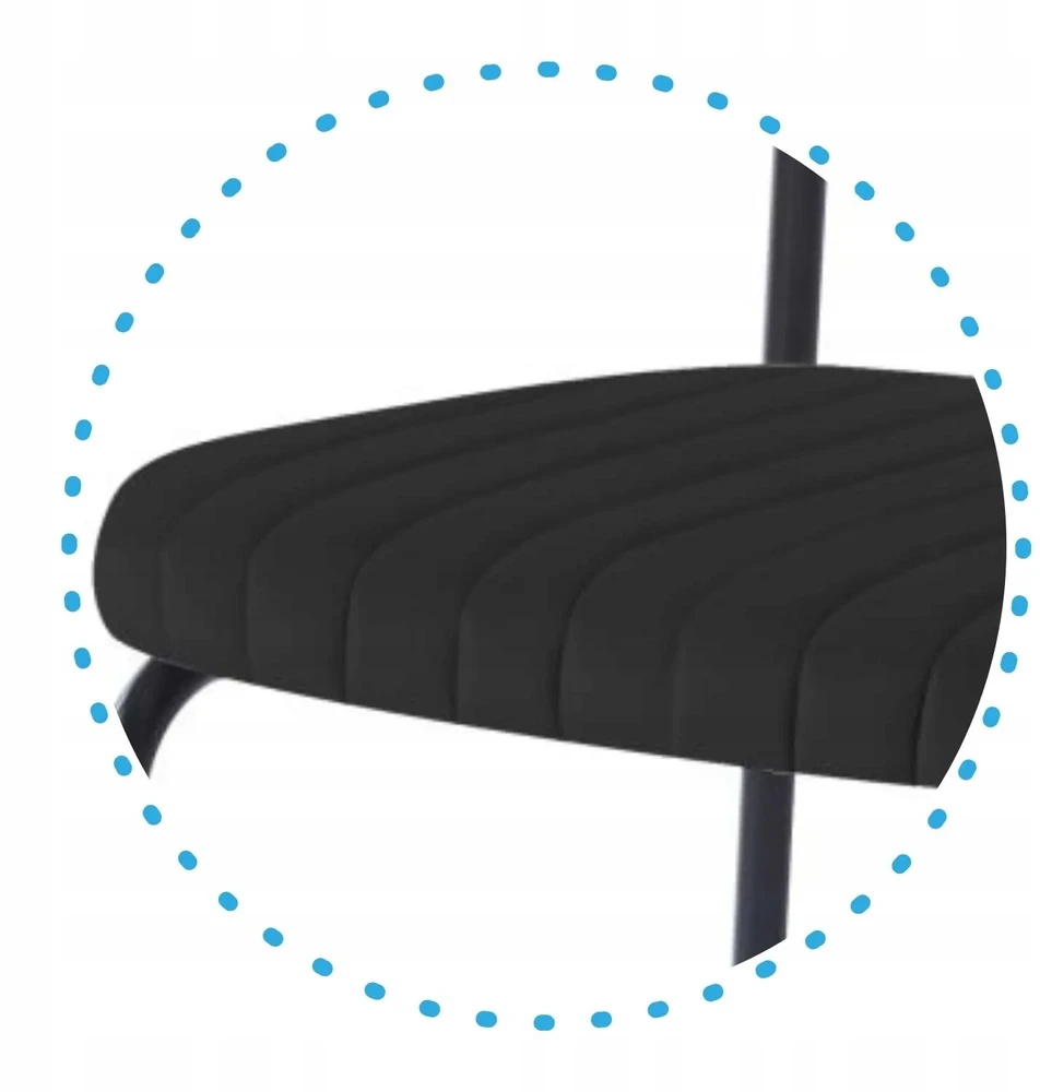 Monovo Juoda minkšta aksominė kėdė svetainei Loft Velvet Metal RIBON