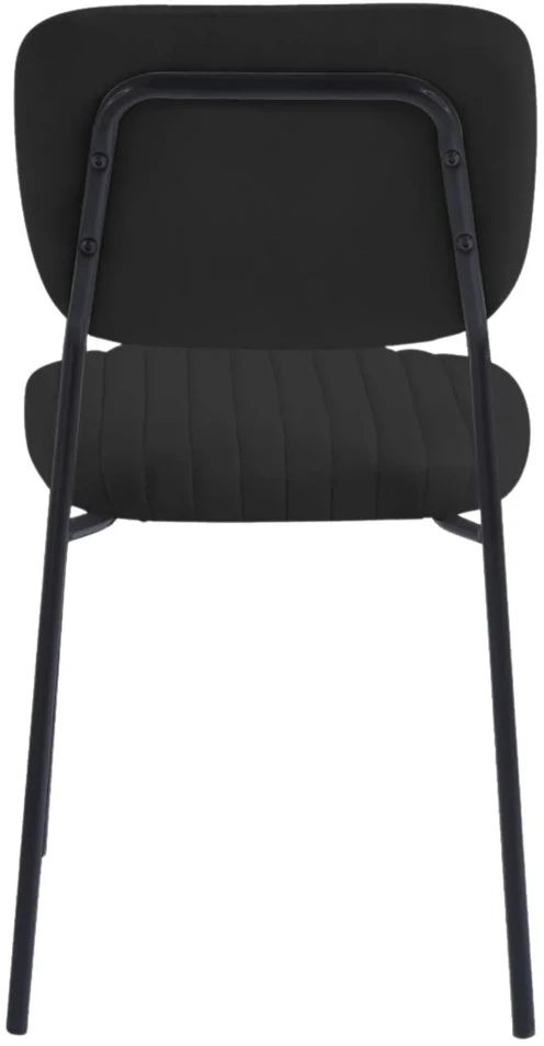 Monovo Juoda minkšta aksominė kėdė svetainei Loft Velvet Metal RIBON