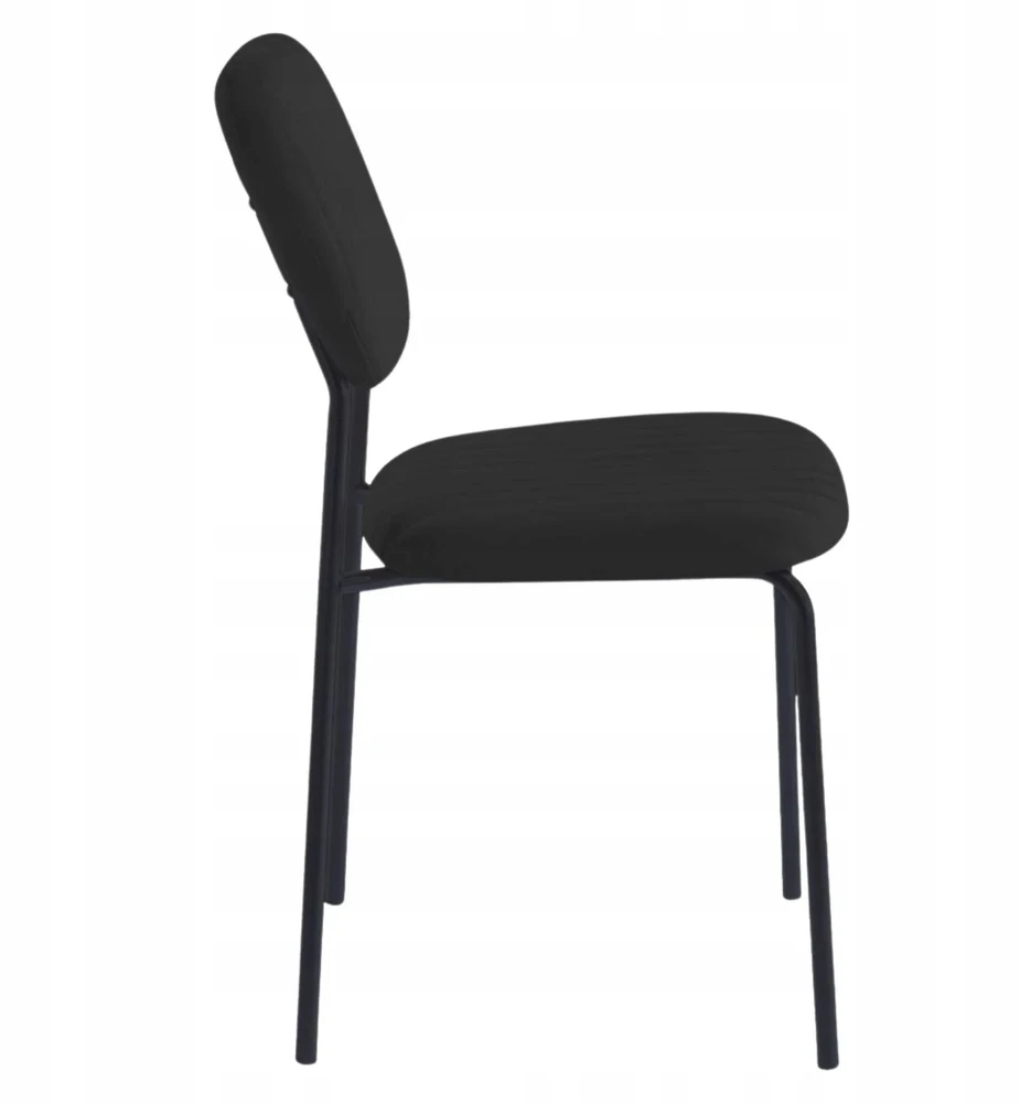Monovo Juoda minkšta aksominė kėdė svetainei Loft Velvet Metal RIBON
