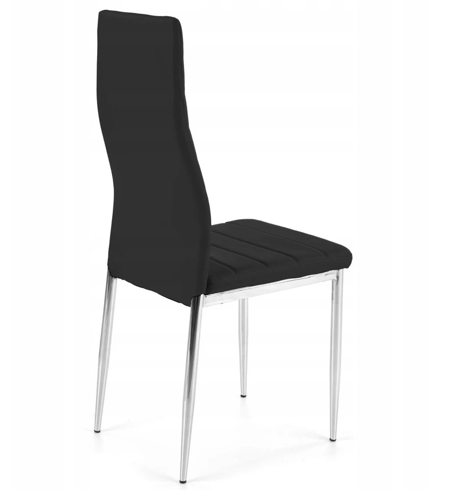 Monovo Juoda vakarienės kėdė virtuvei valgomajam Eco-Leather Metal Chorm MERA