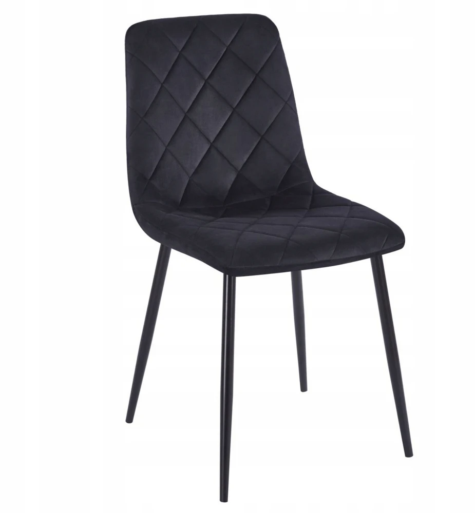 Monovo Loft Glamour Minkšta kėdė valgomajam Velvet Riviera 100 Juodas FORE
