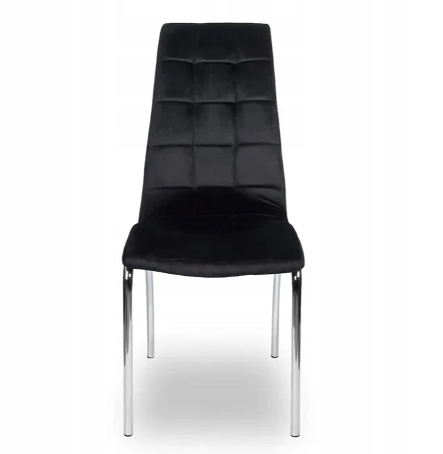 Monovo Minkšta dygsniuota kėdė svetainei, Juodas Velvet Modern KONE