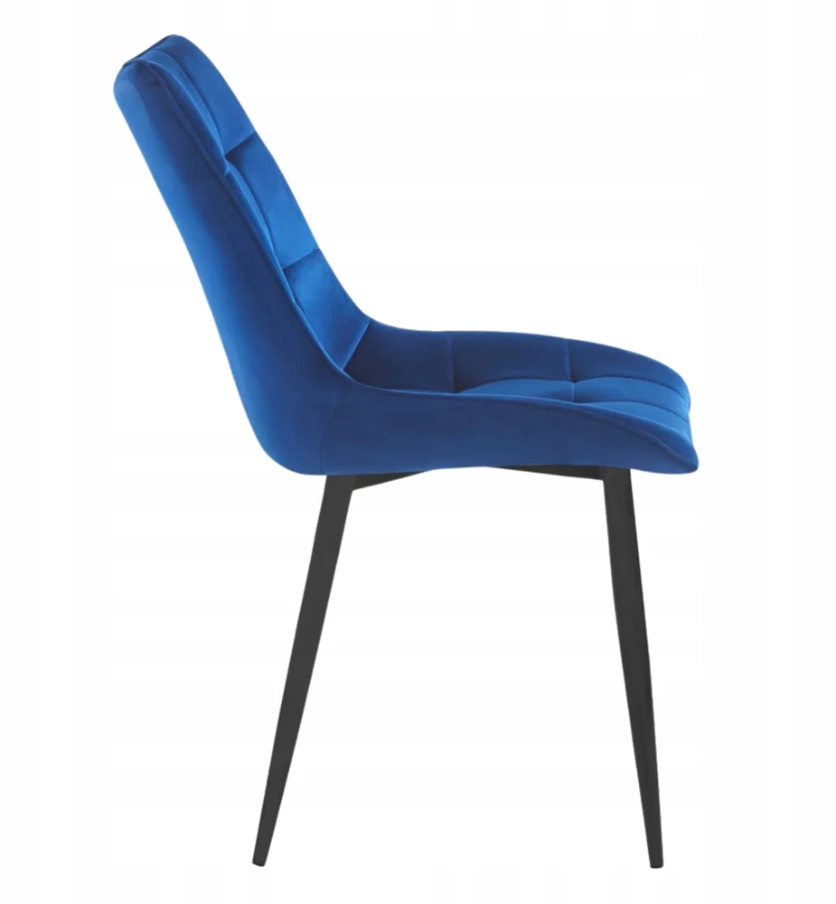 Monovo Minkšta kėdė lofto svetainei Dygsniuotas Velvet Tamsiai mėlynas CHIC Velvet