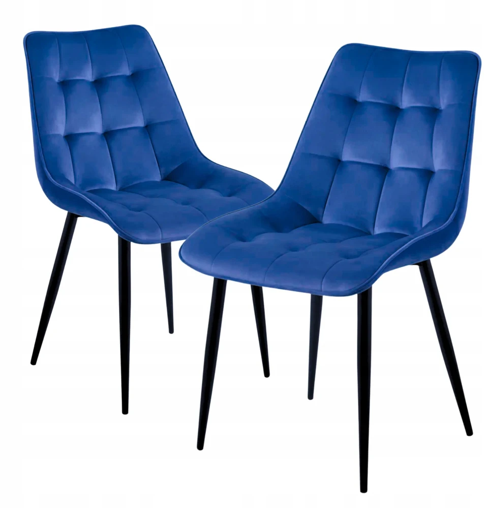 Monovo Minkšta kėdė lofto svetainei Dygsniuotas Velvet Tamsiai mėlynas CHIC Velvet