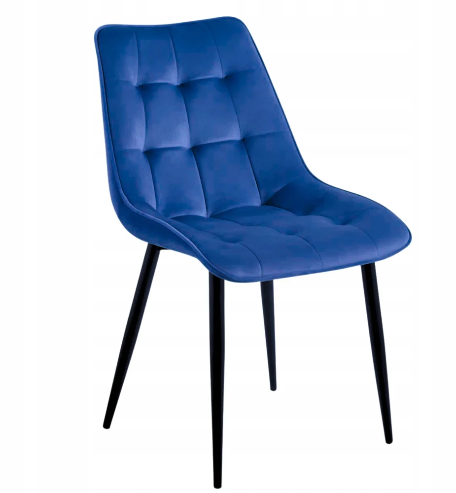 Monovo Minkšta kėdė lofto svetainei Dygsniuotas Velvet Tamsiai mėlynas CHIC Velvet