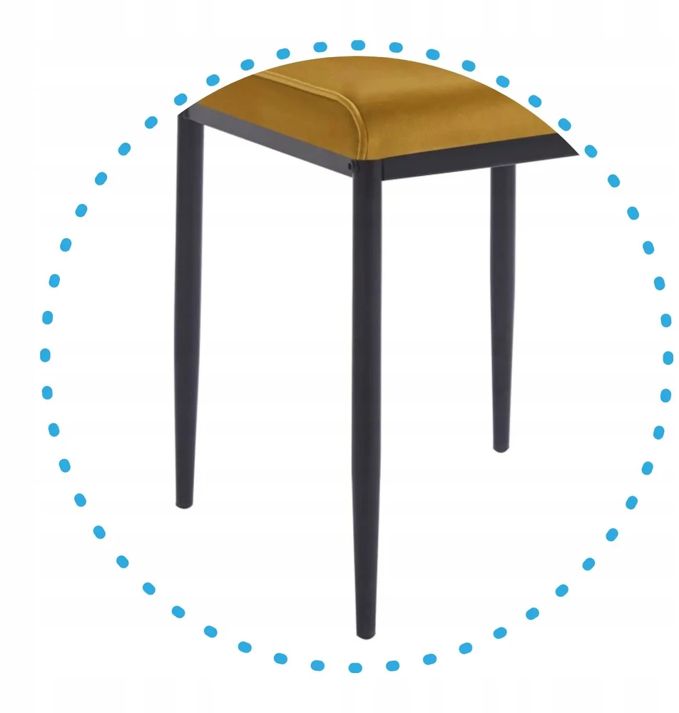 Monovo Minkšta kėdė svetainei Valgomojo Loft Modern Velvet Curry BLYX
