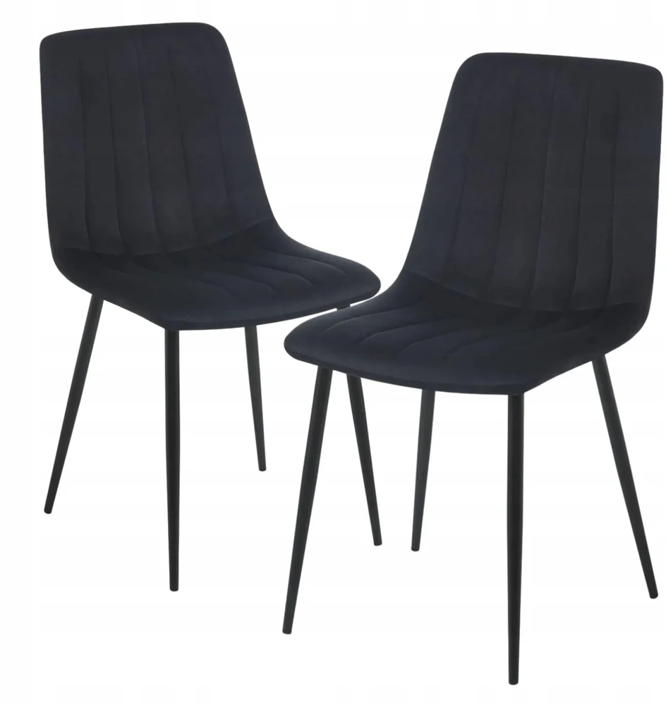 Monovo Minkšta metalinė valgomojo kėdė Loft Velvet Juodas Veliūras ORITE