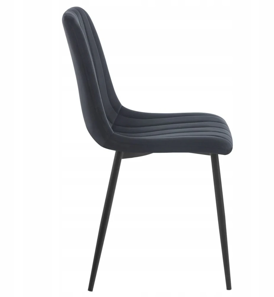 Monovo Minkšta metalinė valgomojo kėdė Loft Velvet Juodas Veliūras ORITE