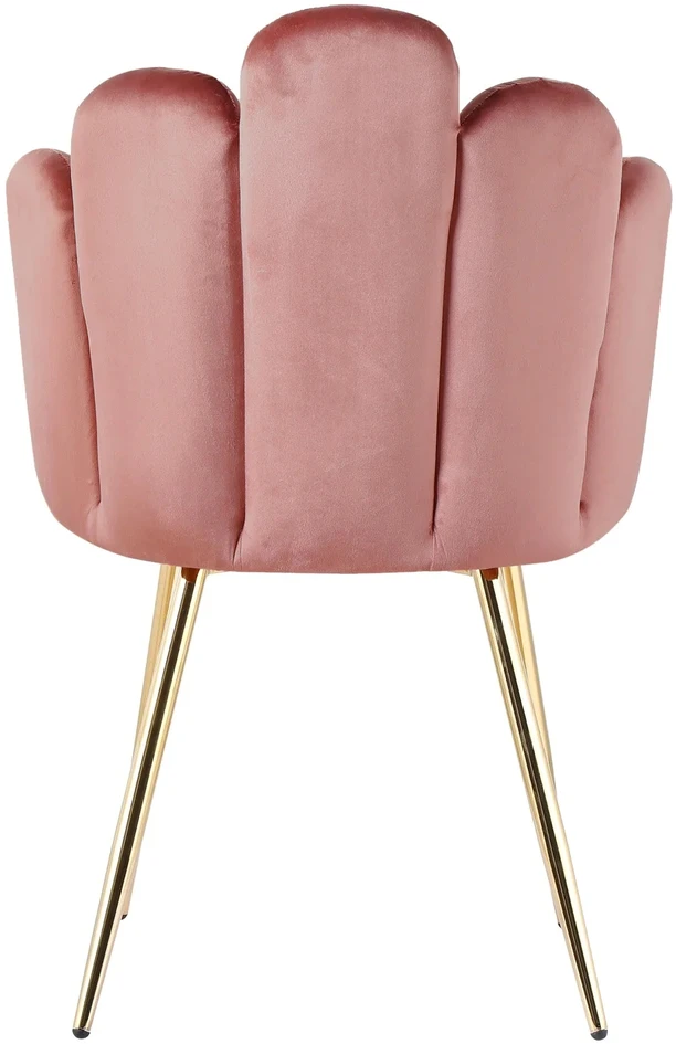 Monovo Minkšta šukučių kėdė svetainei Glamour Gold Legs Veliūrinė rožinė SOPI