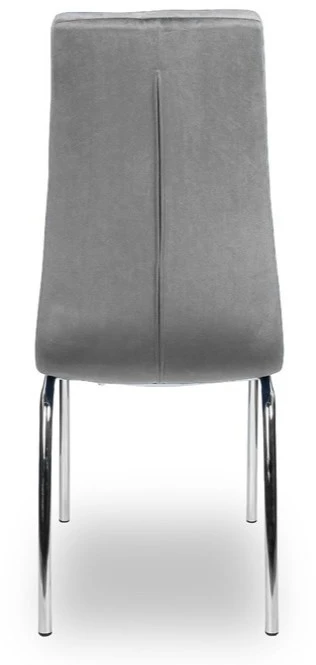 Monovo Minkšta svetainės ir valgomojo kėdė Pilka Velvet Chrome KONE