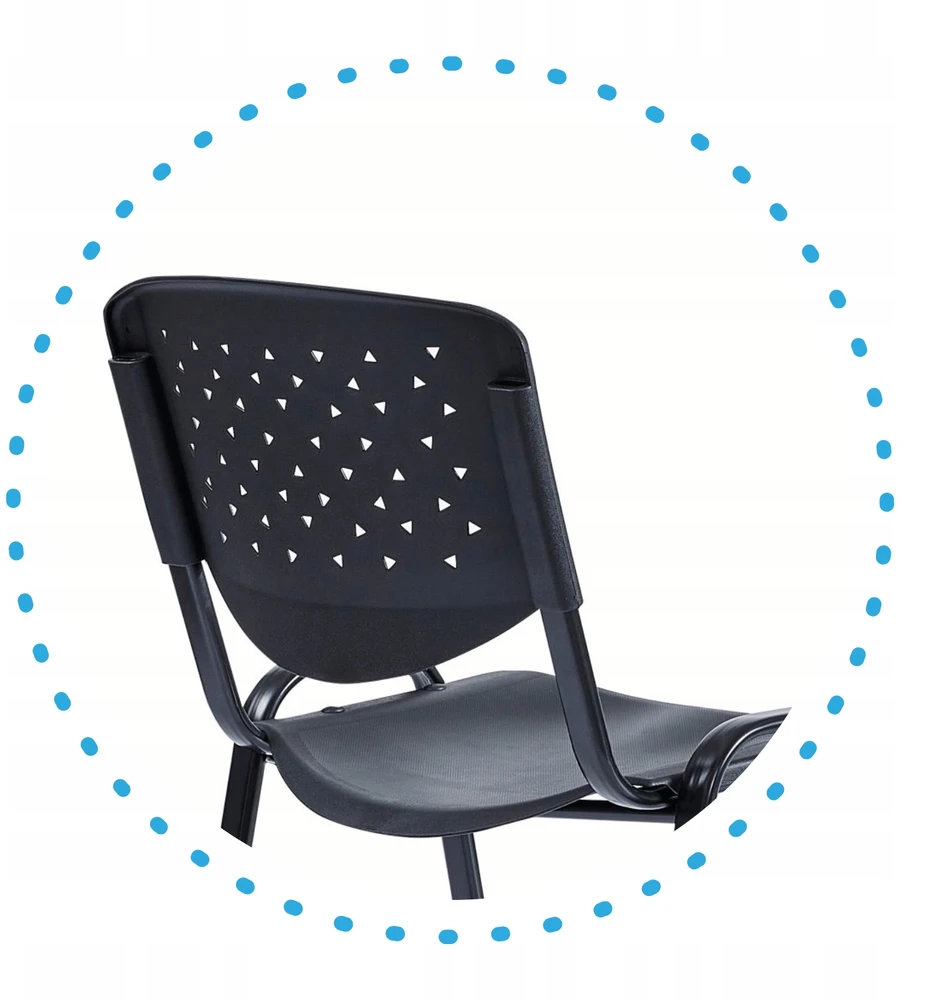 Monovo Moderni ergonomiška konferencijų kėdė biurui ISO Juodas RIVO