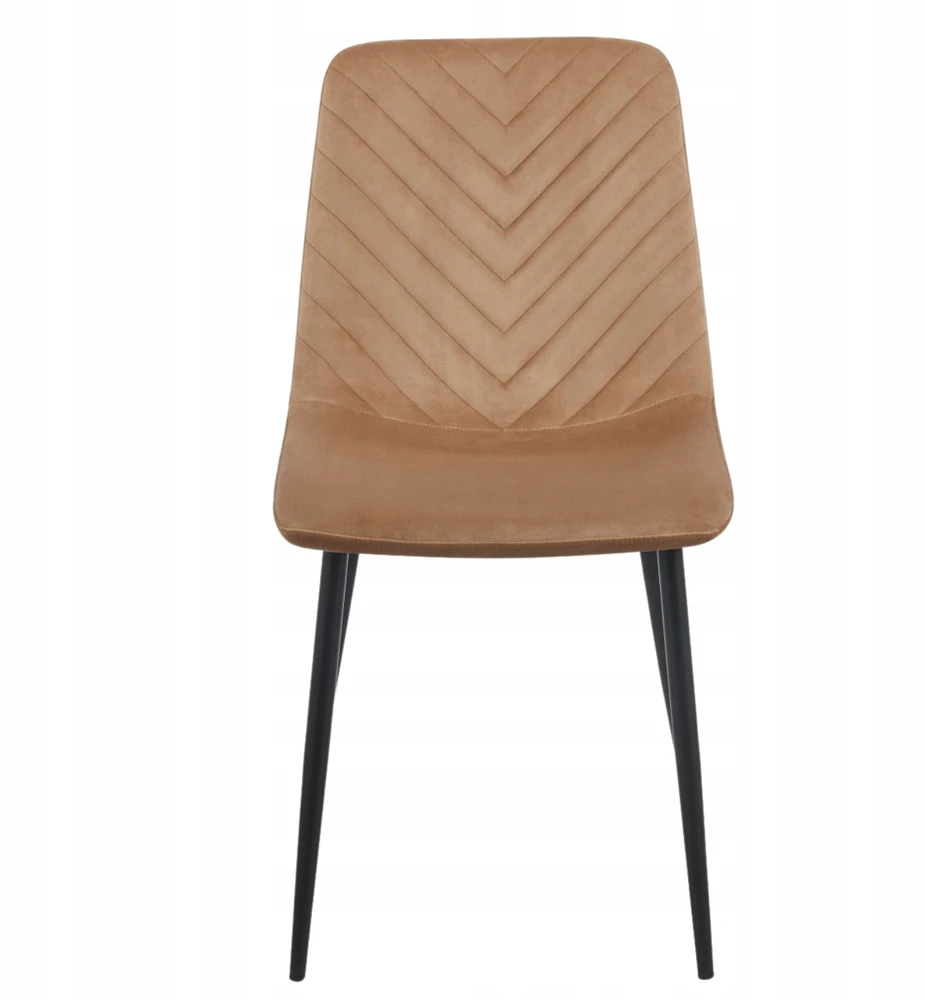 Monovo Moderni Loft Veliūrinė Minkšta Metalinė Kėdė Cappuccino rusvai gelsvas APER