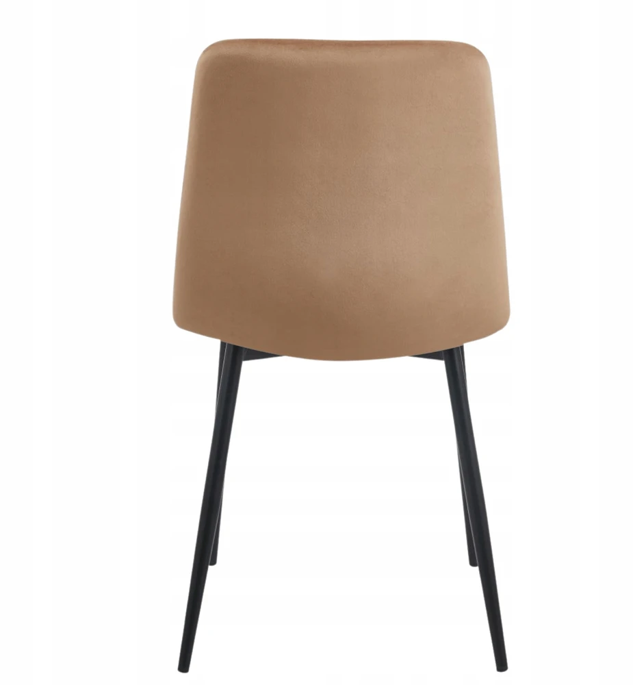 Monovo Moderni Loft Veliūrinė Minkšta Metalinė Kėdė Cappuccino rusvai gelsvas APER