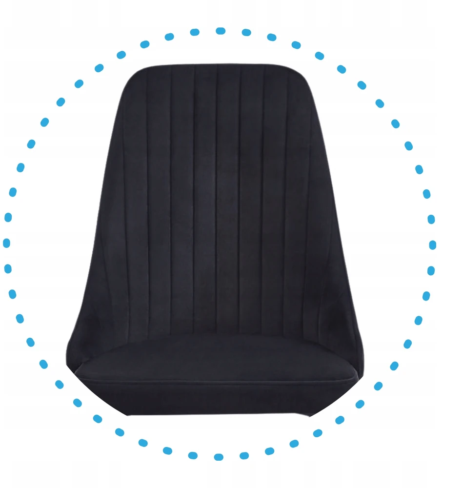 Monovo Moderni Loft Velvet virtuvės kėdė svetainei valgomajam Juodas CALM