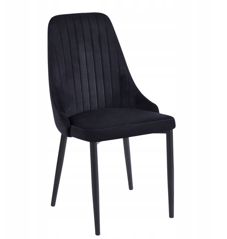 Monovo Moderni Loft Velvet virtuvės kėdė svetainei valgomajam Juodas CALM