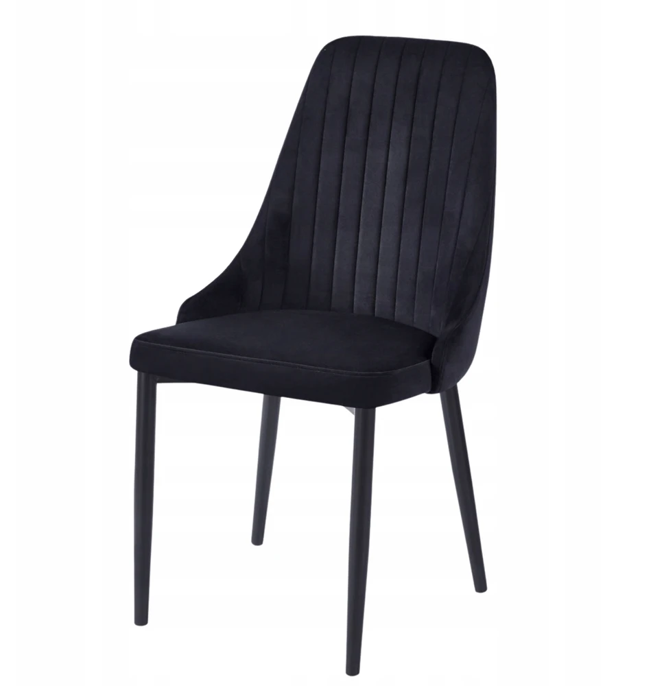 Monovo Moderni Loft Velvet virtuvės kėdė svetainei valgomajam Juodas CALM