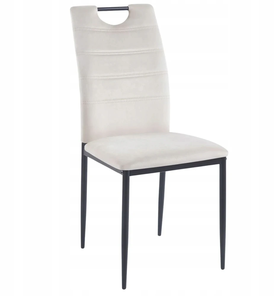 Monovo Moderni minkšta kėdė valgomajam Loft Velvet rusvai gelsvas Velior TAVOS
