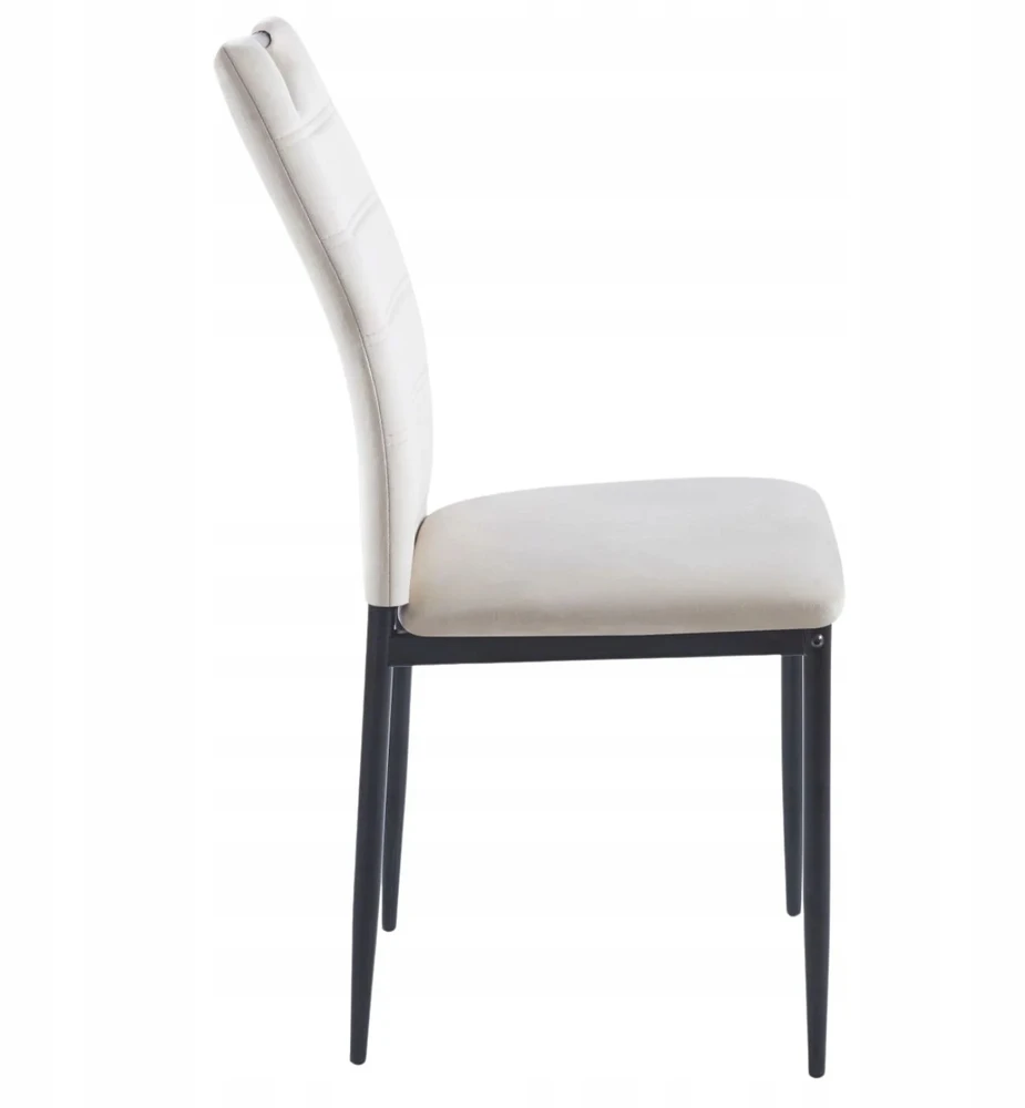 Monovo Moderni minkšta kėdė valgomajam Loft Velvet rusvai gelsvas Velior TAVOS