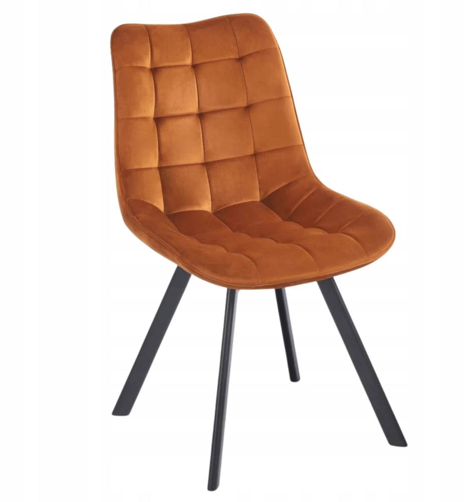 Monovo Pasukama valgomojo kėdė Dygsniuotas Velvet Cinamonas Velvet Loft COCO