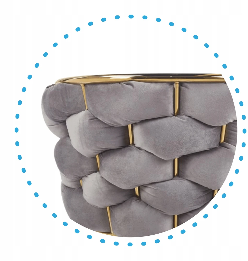 Monovo Pinta aksominė kėdė Pilka chromo auksinė kojelė Glamour Velvet PLOTI