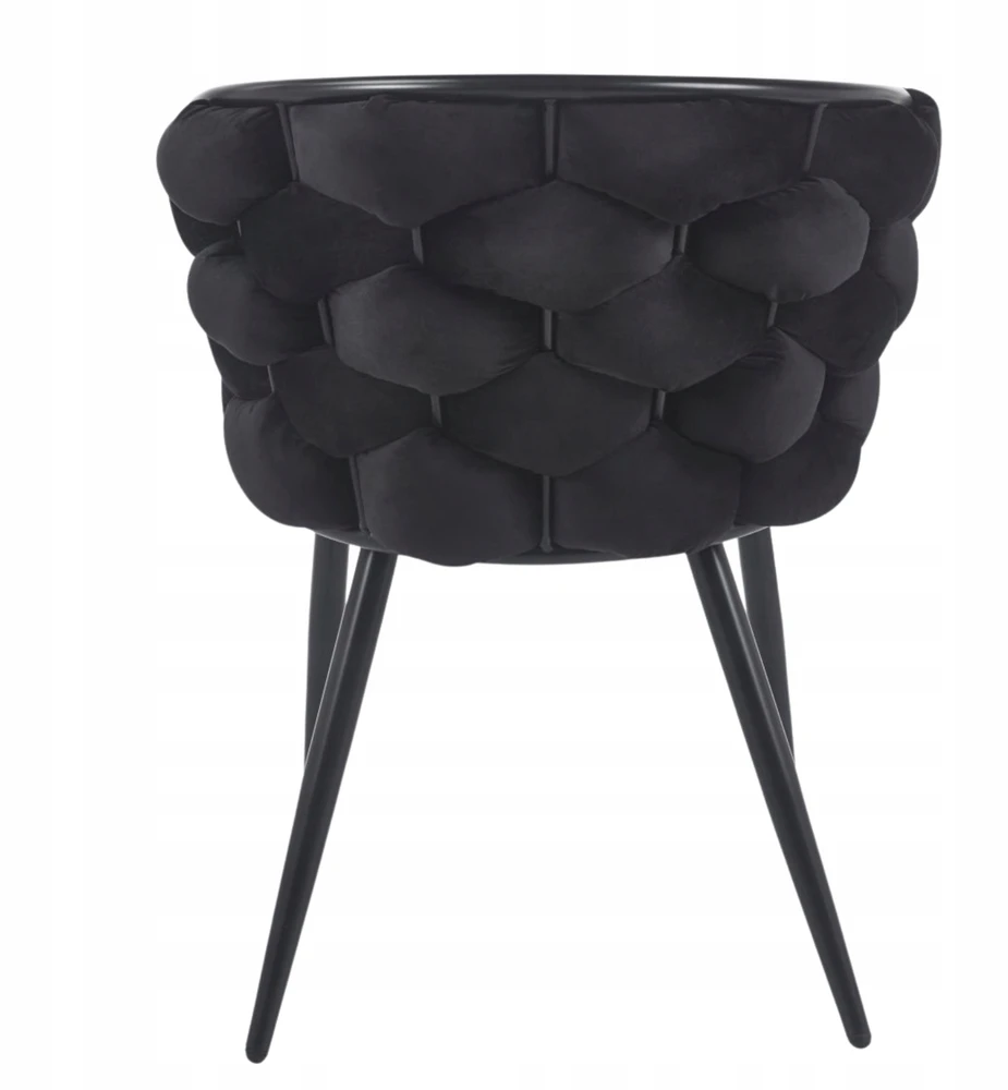 Monovo Pinta aksominė kėdė svetainei valgomajam Juodas Glamour Velvet PLOTI 2
