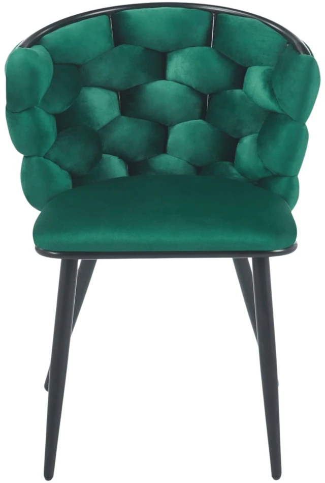 Monovo Pinta veliūrinė kėdė valgomojo buteliukui Žalias Glamour Velvet PLOTI 2