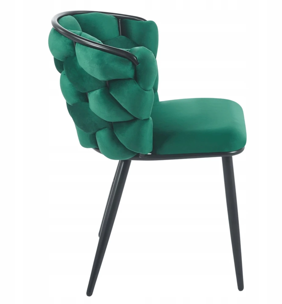 Monovo Pinta veliūrinė kėdė valgomojo buteliukui Žalias Glamour Velvet PLOTI 2