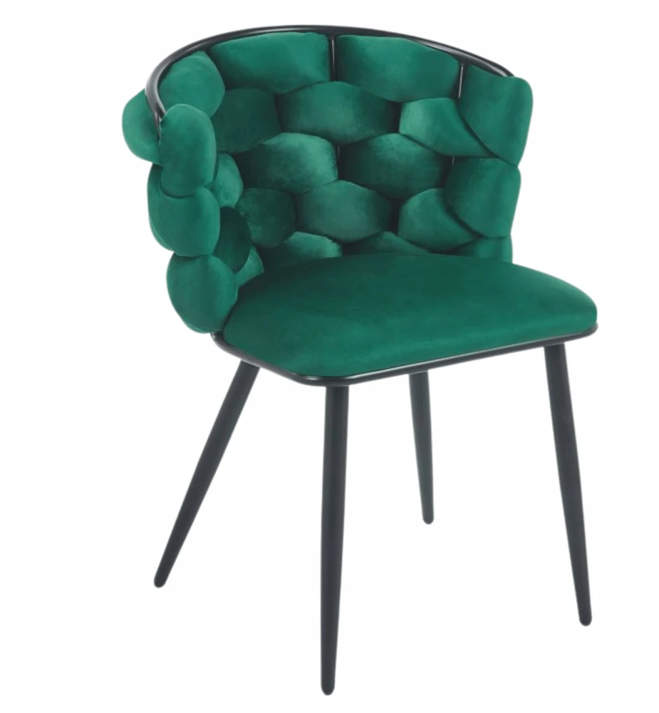 Monovo Pinta veliūrinė kėdė valgomojo buteliukui Žalias Glamour Velvet PLOTI 2