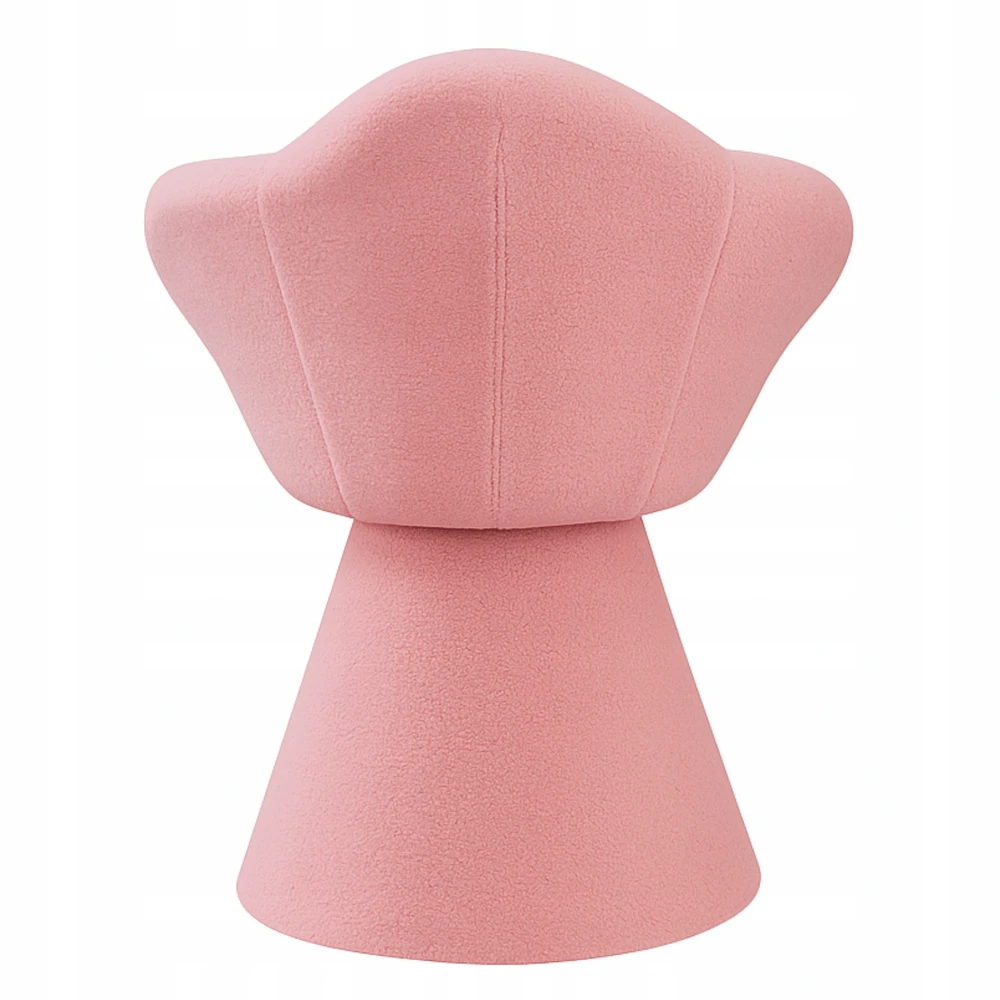 Monovo Rožinė minimalistinio dizaino kėdė Lamb Boucle Teddy JASMINE