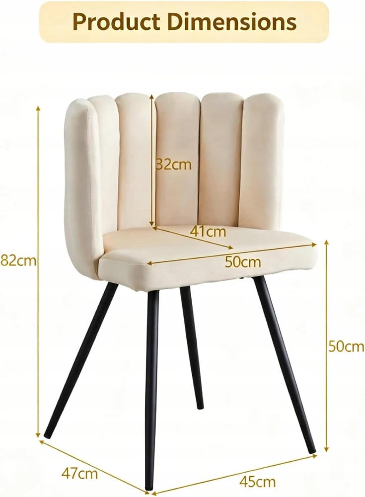 Monovo Smėlio spalvos kėdė miegamajam, svetainei, veliūrinė, minimalistinė, aksominė pagalvė