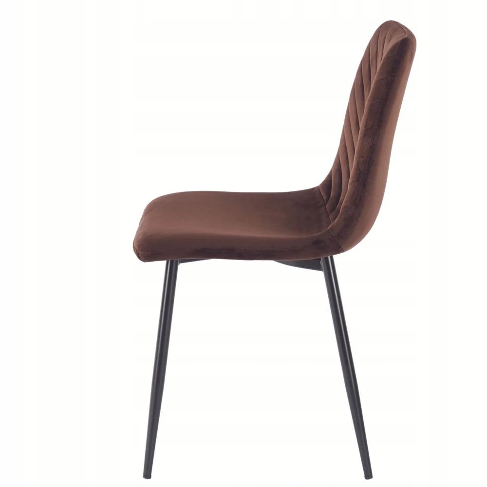 Monovo Veliūrinė moderni virtuvės kėdė svetainei Valgomojo Loft Brown APER