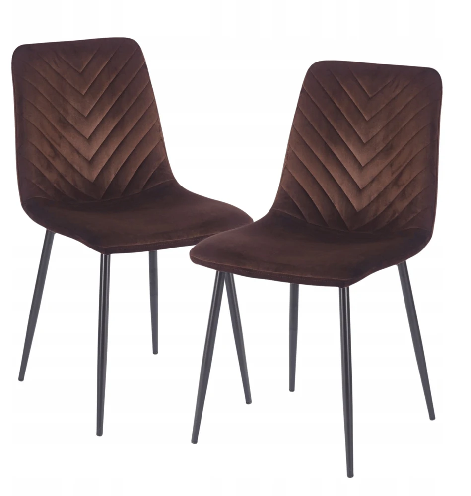 Monovo Veliūrinė moderni virtuvės kėdė svetainei Valgomojo Loft Brown APER