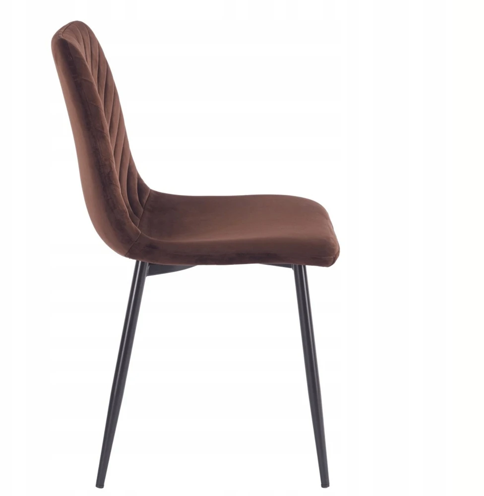Monovo Veliūrinė moderni virtuvės kėdė svetainei Valgomojo Loft Brown APER
