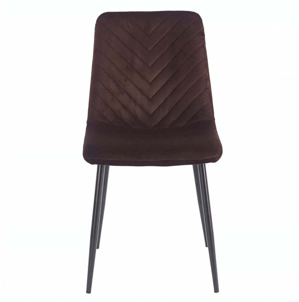 Monovo Veliūrinė moderni virtuvės kėdė svetainei Valgomojo Loft Brown APER