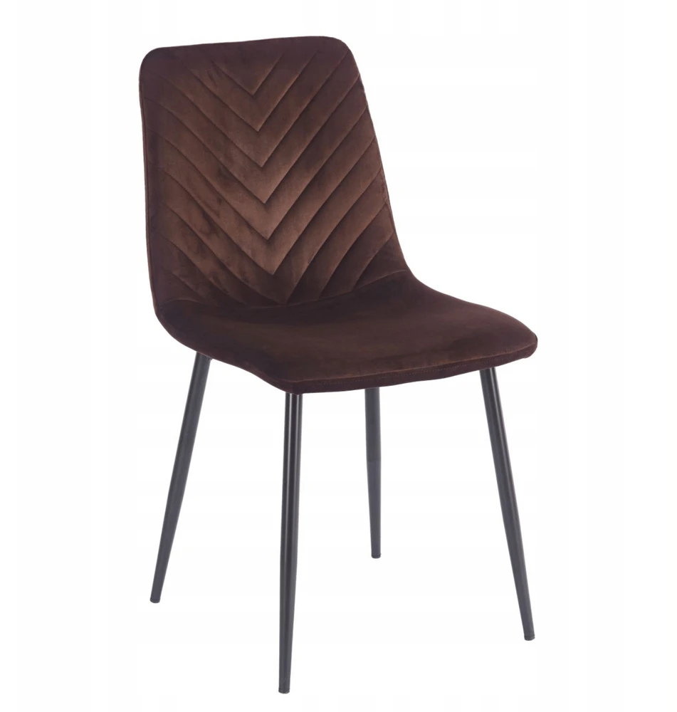 Monovo Veliūrinė moderni virtuvės kėdė svetainei Valgomojo Loft Brown APER