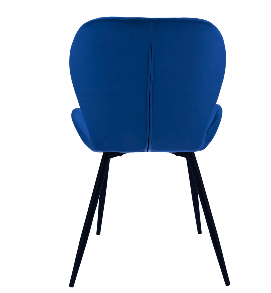 Monovo Velvet Mėlyna Minkšta kėdė su metalinėmis kojomis Loft LERO