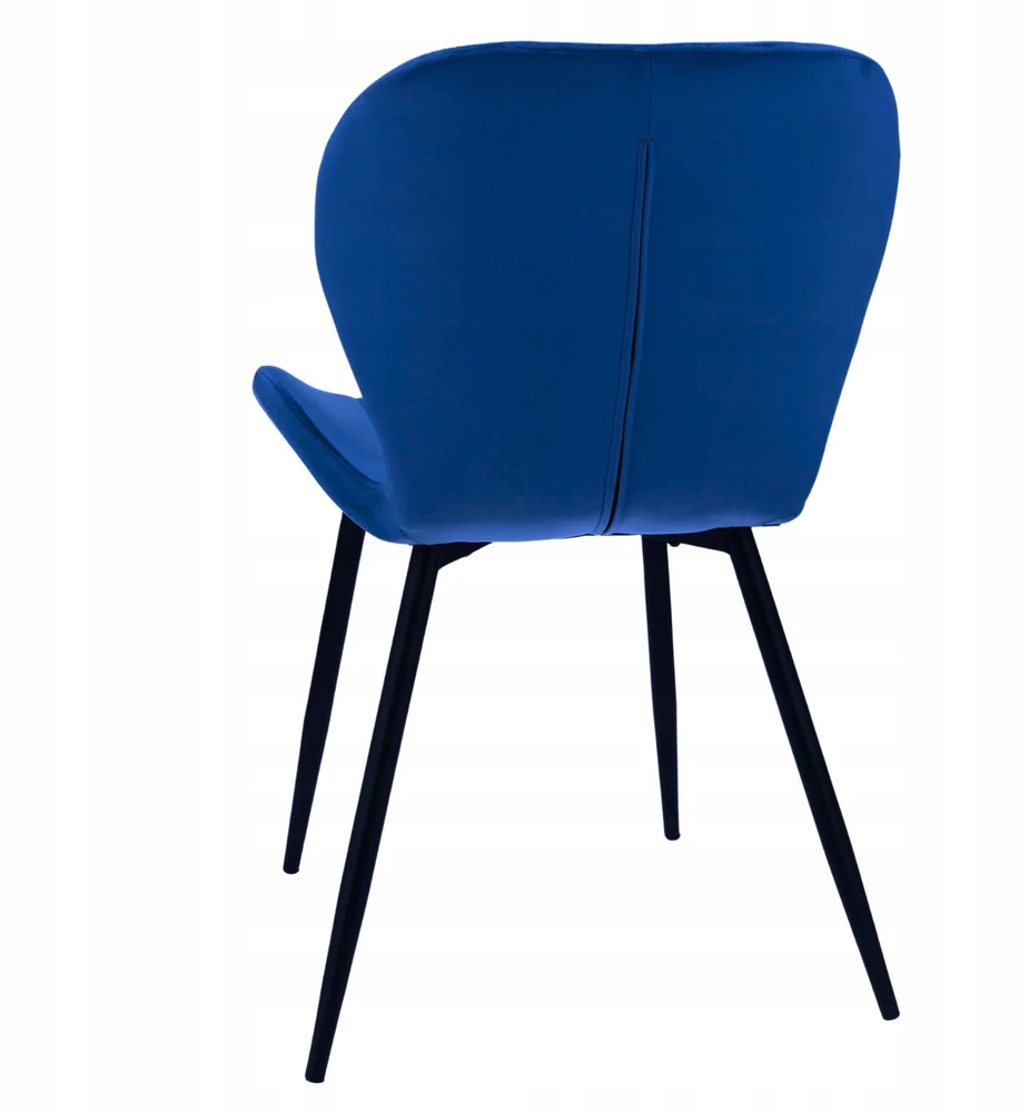 Monovo Velvet Mėlyna Minkšta kėdė su metalinėmis kojomis Loft LERO