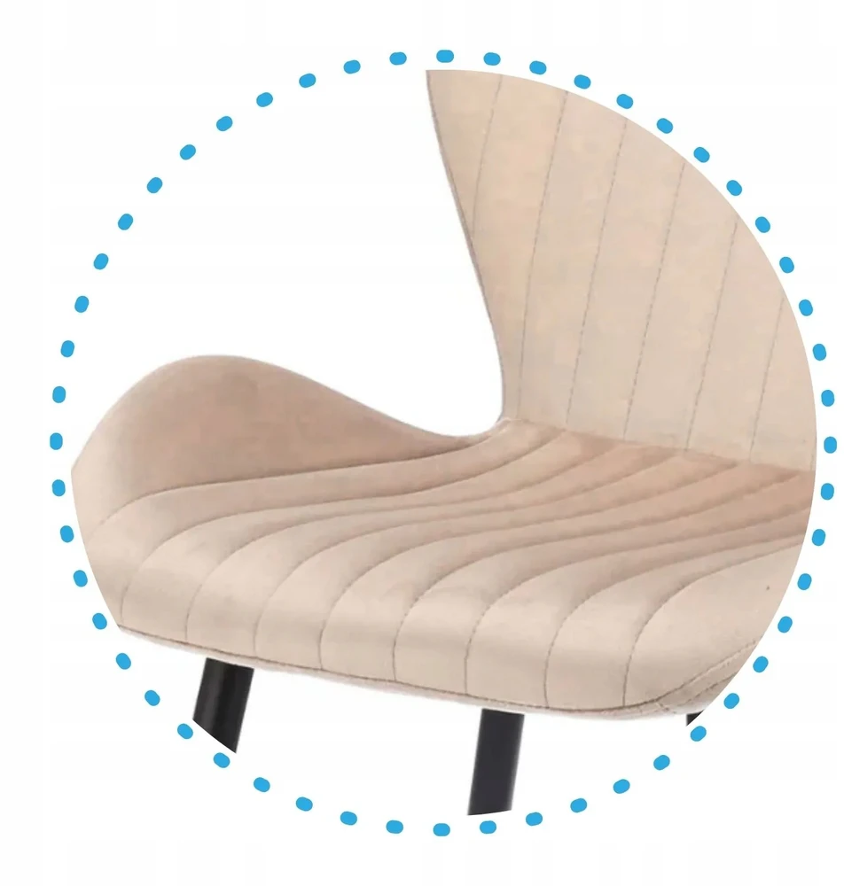 Monovo Velvet Metal Loft Svetainės kėdė Smėlio spalvos Minkštas Velvet LERO