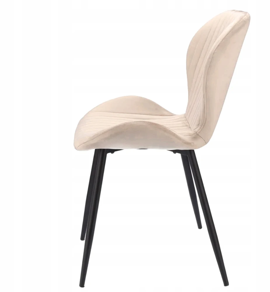 Monovo Velvet Metal Loft Svetainės kėdė Smėlio spalvos Minkštas Velvet LERO