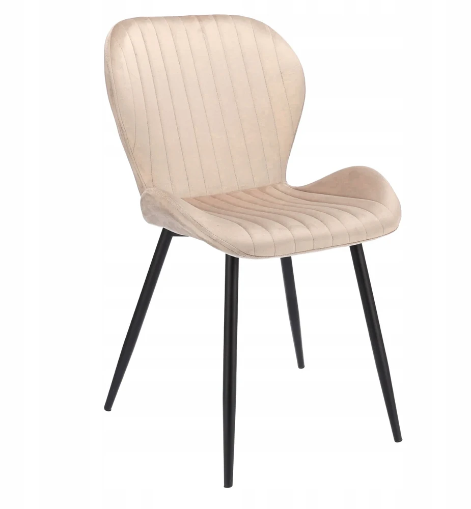 Monovo Velvet Metal Loft Svetainės kėdė Smėlio spalvos Minkštas Velvet LERO