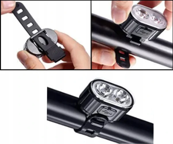 Monpax DVIRAČIO ŽIBINTŲ RINKINYS USB DVIRAČIO ŽIBINTŲ PRIEKINIŲ IR GALINIŲ LEMPŲ RINKINYS