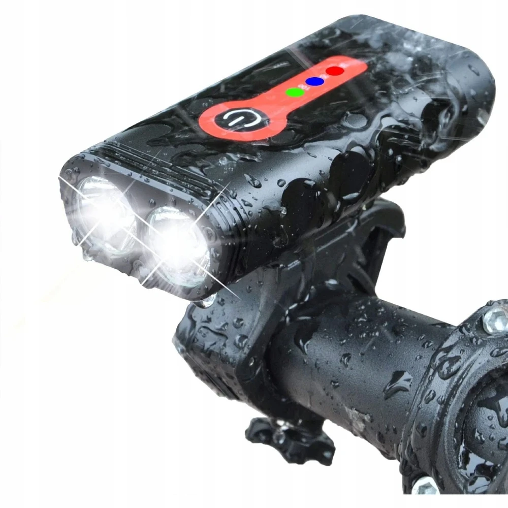 Montavelo Dviračio žibintas priekinis galinis LED 1800lm USB įkraunamas dviračio žibintų rinkinys