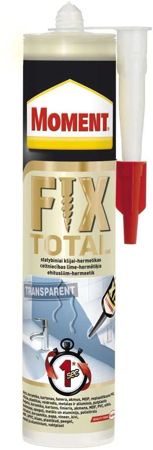 Montažiniai klijai MOMENT CRYSTAL FIX, 300g