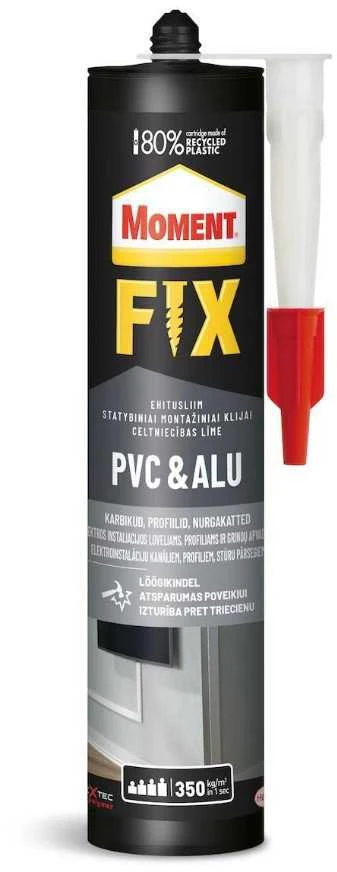 Montažiniai klijai, MOMENT FIX PVC&Aliuminio, 440 g